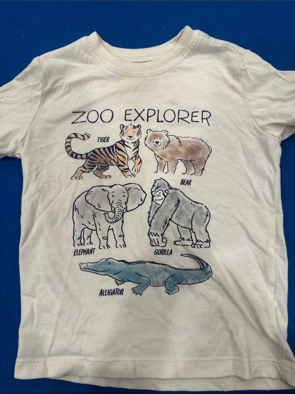 Carter's White 'Zoo Explorer' Animal Graphic Tee